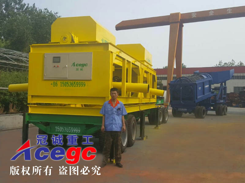 移动卧式离心选矿车 移动卧式离心选矿车